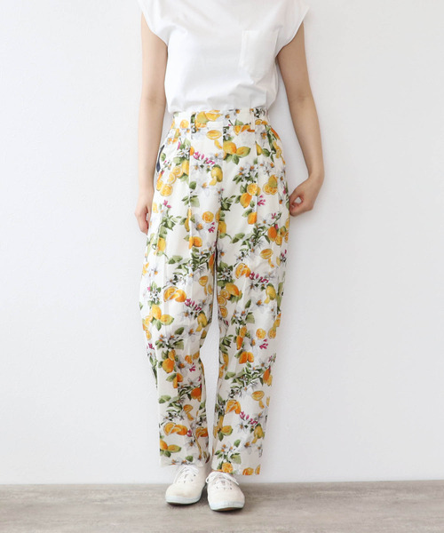 Three Four Time(スリーフォータイム)の「サイドラインパンツ(スラックス・レディース・レモンイエロー/オレンジ・FREE)」の7枚目の写真