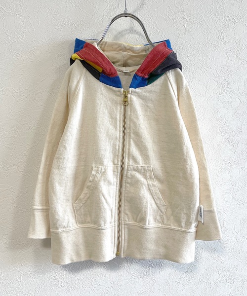 JIPPON（ジポン）の「【UPCYCLE】アップサイクルパーカー（90～140cm）（パーカー・キッズ・オフホワイト/グレー・100/110/130/90/120/140）」の2枚目の写真