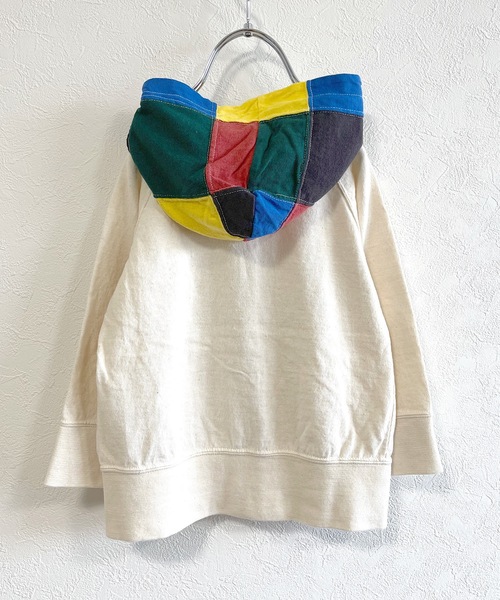 JIPPON（ジポン）の「【UPCYCLE】アップサイクルパーカー（90～140cm）（パーカー・キッズ・オフホワイト/グレー・100/110/130/90/120/140）」の4枚目の写真