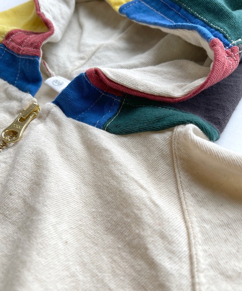 JIPPON（ジポン）の「【UPCYCLE】アップサイクルパーカー（90～140cm）（パーカー・キッズ・オフホワイト/グレー・100/110/130/90/120/140）」の5枚目の写真