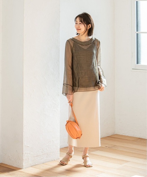 Noble（ノーブル）の「トタンテレコタイトスカート3◆（スカート・レディース・ブラック/ベージュ・38/36）」の7枚目の写真