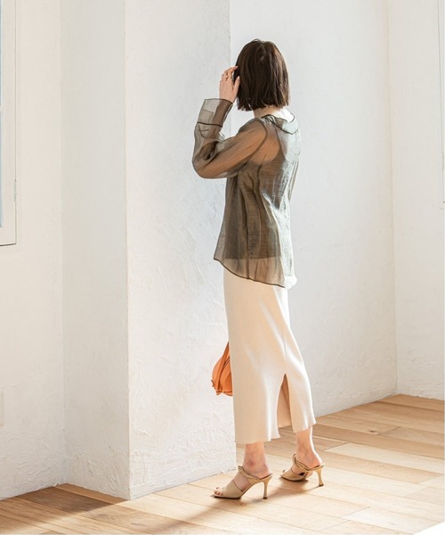 Noble（ノーブル）の「トタンテレコタイトスカート3◆（スカート・レディース・ブラック/ベージュ・38/36）」の8枚目の写真