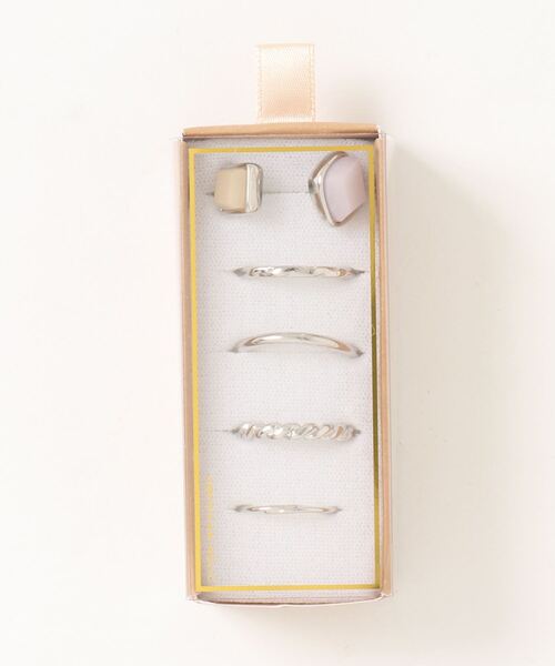 AMERICAN HOLIC（アメリカンホリック）の「バイカラーストーン5セットリング（ピアス（両耳用）・レディース・シルバー/ゴールド・FREE）」の15枚目の写真