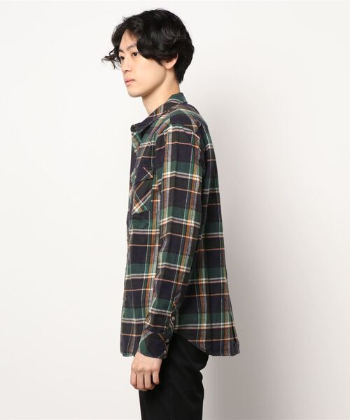 KRIFF MAYER（クリフメイヤー）の「チェックウエスタンネルシャツ（シャツ/ブラウス・メンズ・ネイビー/ブラウン/イエロー/グリーン/ナチュラル/カラフル・SMALL/MEDIUM/LARGE/X-LARGE）」の8枚目の写真