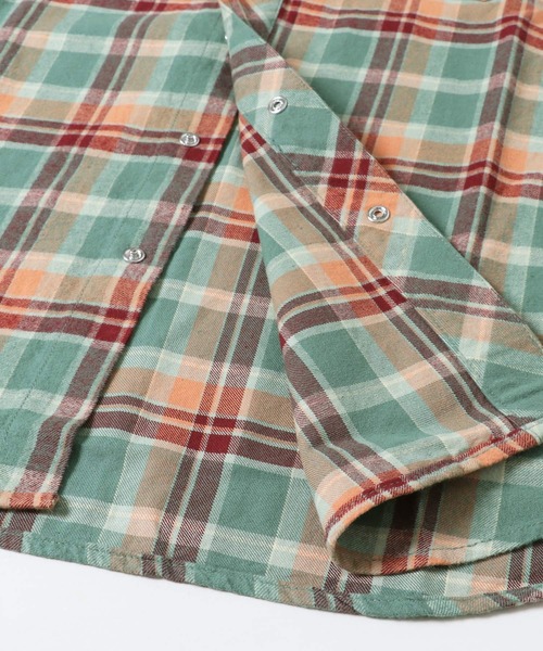KRIFF MAYER（クリフメイヤー）の「チェックウエスタンネルシャツ（シャツ/ブラウス・メンズ・ネイビー/ブラウン/イエロー/グリーン/ナチュラル/カラフル・SMALL/MEDIUM/LARGE/X-LARGE）」の13枚目の写真