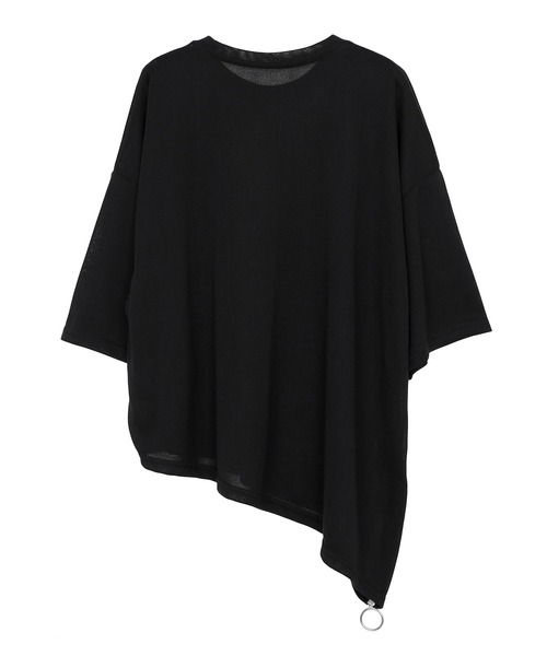 Figments（フィグメンツ）の「アシンメトリーZIPニットT（ニット/セーター・レディース・ホワイト/ブラック/ライム・FREE）」の9枚目の写真