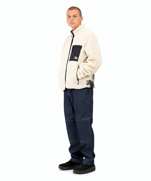 Stussy ステューシー リバーシルブル ブルゾン 黒　ベージュ 新入荷】STUSSY ステューシー OLD STUSSY 25th anniversary