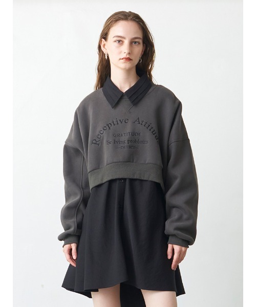 ENVYM（アンビー）の「ショートルーズＰＯ（スウェット・レディース・ブラック/ブラウン/アイボリー・FREE）」の3枚目の写真