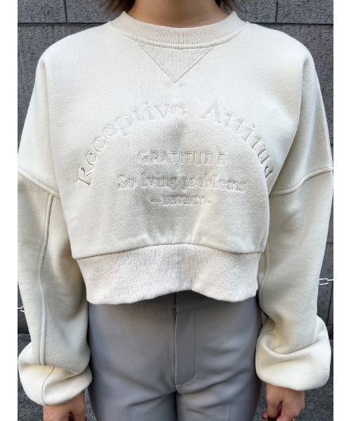 ENVYM（アンビー）の「ショートルーズＰＯ（スウェット・レディース・ブラック/ブラウン/アイボリー・FREE）」の7枚目の写真