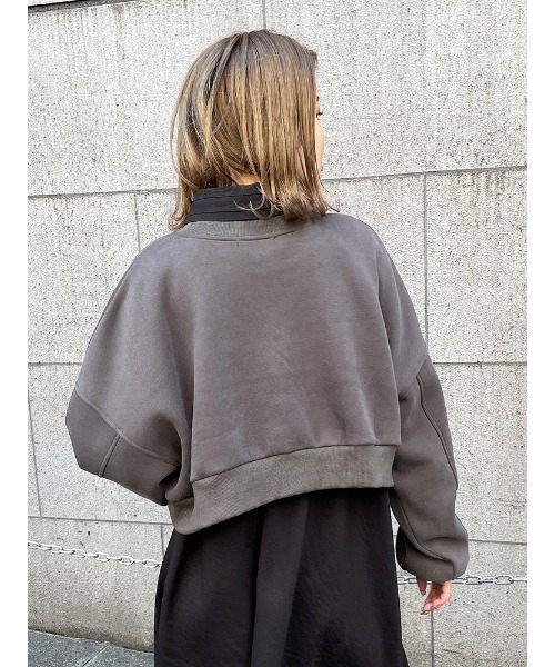 ENVYM（アンビー）の「ショートルーズＰＯ（スウェット・レディース・ブラック/ブラウン/アイボリー・FREE）」の6枚目の写真