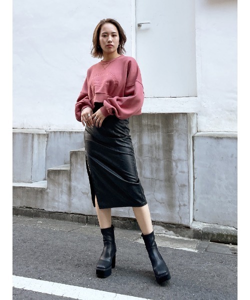 ENVYM（アンビー）の「ショートルーズＰＯ（スウェット・レディース・ブラック/ブラウン/アイボリー・FREE）」の11枚目の写真