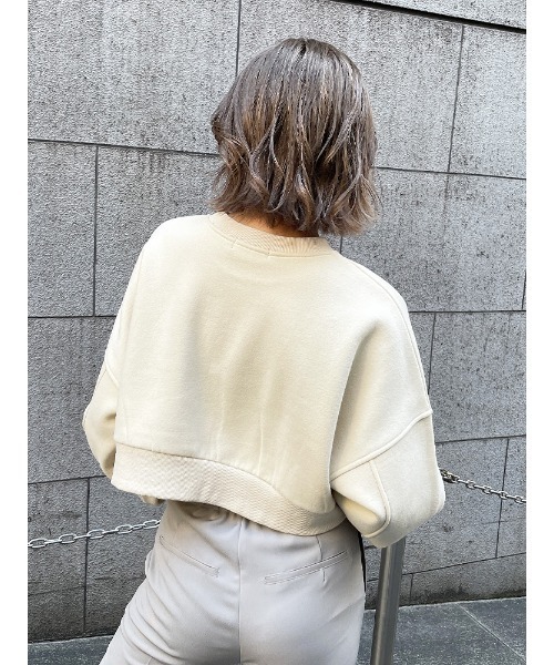 ENVYM（アンビー）の「ショートルーズＰＯ（スウェット・レディース・ブラック/ブラウン/アイボリー・FREE）」の8枚目の写真