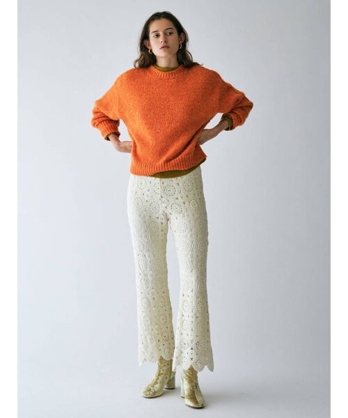 Ungrid（アングリッド）の「カラーモヘア混ルーズニット（ニット/セーター・レディース・パープル/オレンジ/ブルー/グリーン/アイボリー・FREE）」の7枚目の写真