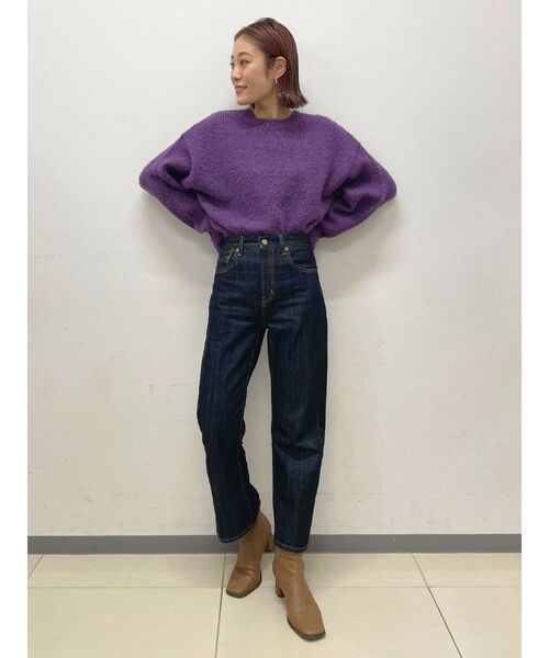Ungrid（アングリッド）の「カラーモヘア混ルーズニット（ニット/セーター・レディース・パープル/オレンジ/ブルー/グリーン/アイボリー・FREE）」の17枚目の写真
