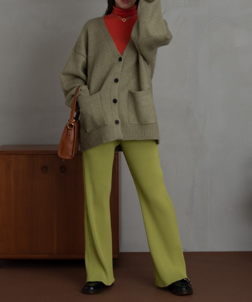 AIC.（エーアイシー）の「起毛オーバーサイズカーディガン（カーディガン/ボレロ・レディース・ピンク/オレンジ/ブルー/グリーン/ホワイト系その他・FREE）」の12枚目の写真