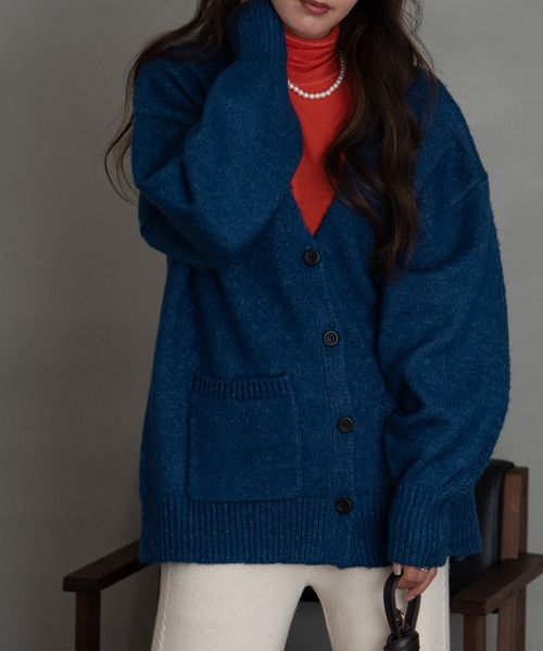 AIC.（エーアイシー）の「起毛オーバーサイズカーディガン（カーディガン/ボレロ・レディース・ピンク/オレンジ/ブルー/グリーン/ホワイト系その他・FREE）」の20枚目の写真