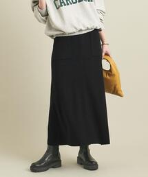BEAUTY&YOUTH UNITED ARROWS | BY コットンカシミヤ パッチポケットニットスカート -ウォッシャブル- ∴(スカート)