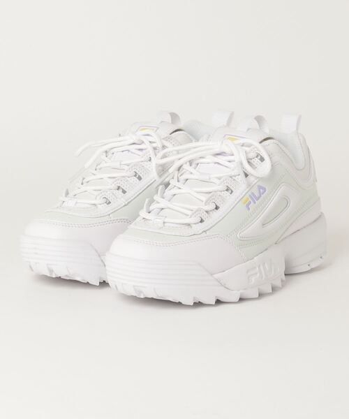 FILA（フィラ）の「FILA/フィラ  ディスラプター 2 サン リアクティブ 紫外線 熱 カラー変化 5XM01564（スニーカー・レディース・ホワイト×パープル/ブラック×パープル・23.0cm/24.0cm/25.0cm）」の2枚目の写真