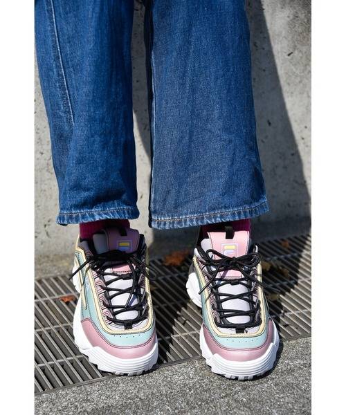 FILA（フィラ）の「FILA/フィラ  ディスラプター 2 サン リアクティブ 紫外線 熱 カラー変化 5XM01564（スニーカー・レディース・ホワイト×パープル/ブラック×パープル・23.0cm/24.0cm/25.0cm）」の9枚目の写真