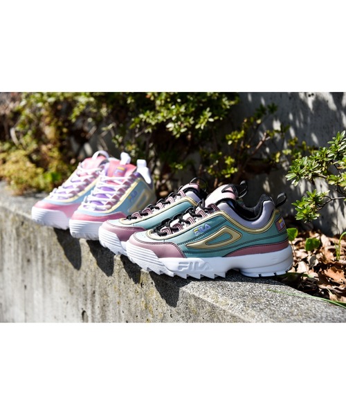 FILA（フィラ）の「FILA/フィラ  ディスラプター 2 サン リアクティブ 紫外線 熱 カラー変化 5XM01564（スニーカー・レディース・ホワイト×パープル/ブラック×パープル・23.0cm/24.0cm/25.0cm）」の10枚目の写真