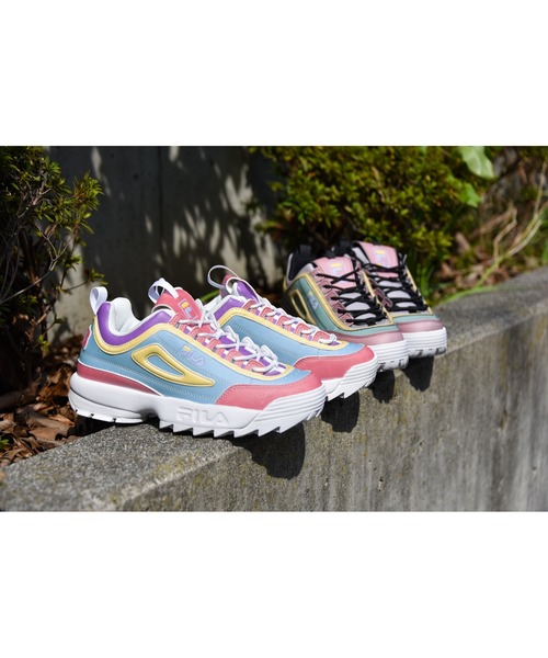 FILA（フィラ）の「FILA/フィラ  ディスラプター 2 サン リアクティブ 紫外線 熱 カラー変化 5XM01564（スニーカー・レディース・ホワイト×パープル/ブラック×パープル・23.0cm/24.0cm/25.0cm）」の7枚目の写真