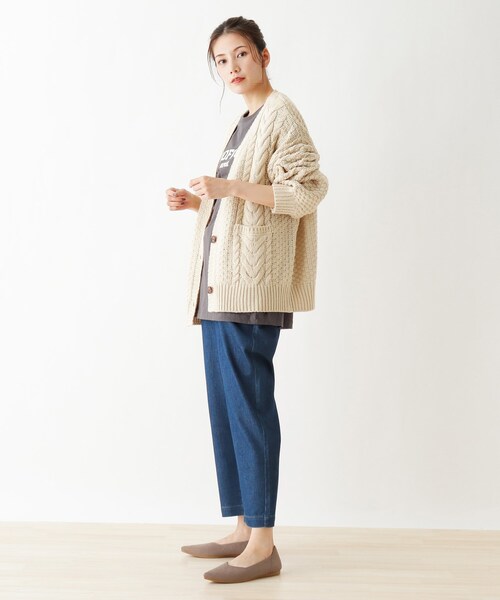SHOO・LA・RUE（シューラルー）の「◆【伸びる】ニットポインテッドパンプス（パンプス・レディース・ブラック/ダークブラウン/グレー/カーキ・50/40/35/45/30/25）」の6枚目の写真