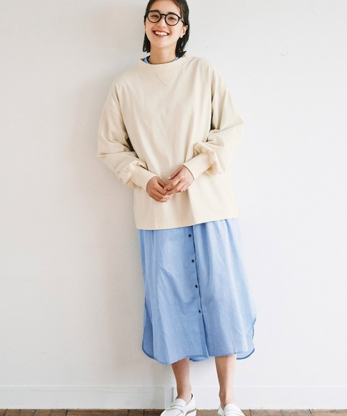 avecmoi(アヴェクモワ)の「【佐藤かなさんプロデュース】 アヴェクモワ タックショルダーワンピース〈ブルー〉(シャツワンピース・レディース・ブルー・MEDIUM/LARGE)」の5枚目の写真