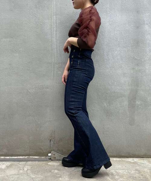 MAJESTIC LEGON（マジェスティックレゴン）の「classicパンツ（その他パンツ・レディース・ネイビー/アイボリー・SMALL/MEDIUM）」の19枚目の写真