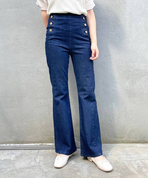 MAJESTIC LEGON（マジェスティックレゴン）の「classicパンツ（その他パンツ・レディース・ネイビー/アイボリー・SMALL/MEDIUM）」の11枚目の写真