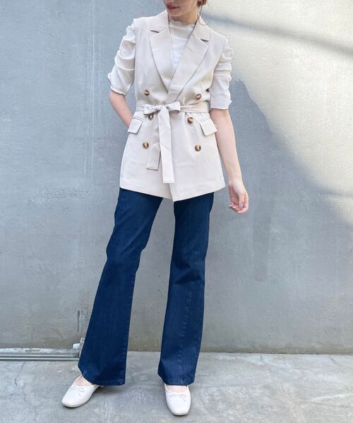 MAJESTIC LEGON（マジェスティックレゴン）の「classicパンツ（その他パンツ・レディース・ネイビー/アイボリー・SMALL/MEDIUM）」の8枚目の写真