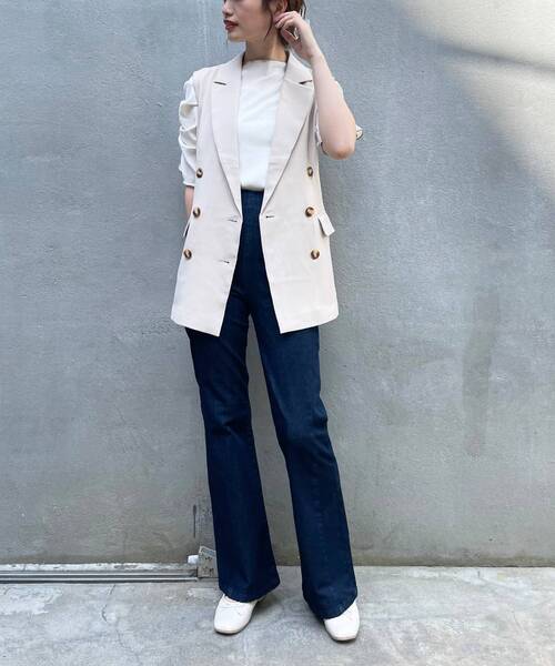 MAJESTIC LEGON（マジェスティックレゴン）の「classicパンツ（その他パンツ・レディース・ネイビー/アイボリー・SMALL/MEDIUM）」の6枚目の写真