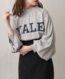 YALE ショート丈ダメージロゴロンT
