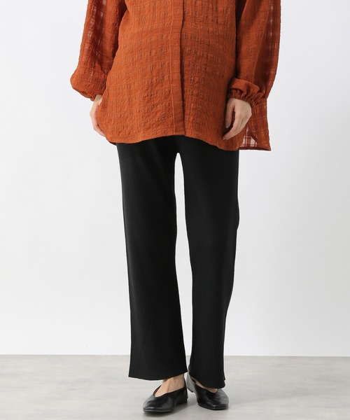 LEPSIM（レプシィム）の「マタニティ／マシーンウォッシャブルニットイージーパンツ　956364（マタニティウェア/グッズ・レディース・ブラック/ベージュ/ブラウン/ブラウン系その他・FREE）」の2枚目の写真