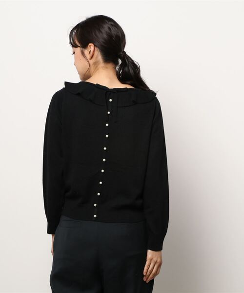 UNIVERVAL MUSE（ユニバーバル ミューズ）の「プティローザ　ニット・セーター（ニット/セーター・レディース・ブラック/ピンク/ダークグレー・2）」の4枚目の写真