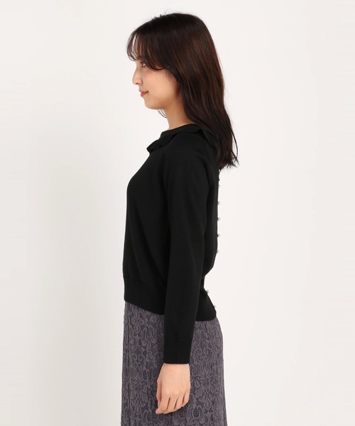 UNIVERVAL MUSE（ユニバーバル ミューズ）の「プティローザ　ニット・セーター（ニット/セーター・レディース・ブラック/ピンク/ダークグレー・2）」の6枚目の写真