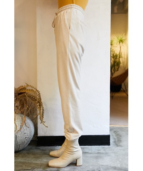 SLY（スライ）の「Sly Skin VELOURS JOGGER PT ジョガー パンツ（ルームウェア/パジャマ・レディース・ミント/アイボリー・2/1）」の9枚目の写真