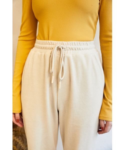 SLY（スライ）の「Sly Skin VELOURS JOGGER PT ジョガー パンツ（ルームウェア/パジャマ・レディース・ミント/アイボリー・2/1）」の7枚目の写真