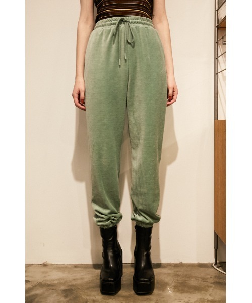 SLY（スライ）の「Sly Skin VELOURS JOGGER PT ジョガー パンツ（ルームウェア/パジャマ・レディース・ミント/アイボリー・2/1）」の17枚目の写真