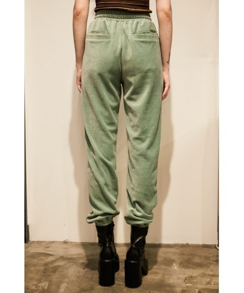 SLY（スライ）の「Sly Skin VELOURS JOGGER PT ジョガー パンツ（ルームウェア/パジャマ・レディース・ミント/アイボリー・2/1）」の6枚目の写真
