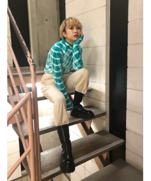 SLY（スライ）の「Sly Skin VELOURS JOGGER PT ジョガー パンツ（ルームウェア/パジャマ・レディース・ミント/アイボリー・2/1）」の19枚目の写真