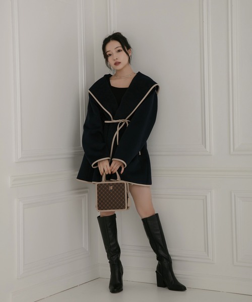 ANDGEEBEE（アンジービー）の「モノグラムショルダーバッグ（ショルダーバッグ・レディース・ブラウン・FREE）」の4枚目の写真