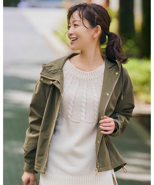 DRESKIP(ドレスキップ)の「◆撥水マウンテンパーカー(ブルゾン・レディース・サンドベージュ/カーキ/ネイビー・03/04/02)」の18枚目の写真