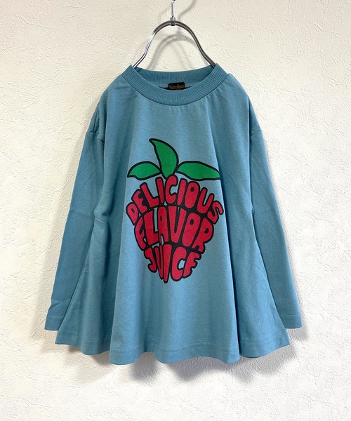 Life Support Products（ライフサポートプロダクツ）の「ヒッピープリントフレアロンT  （80～150cm）（Tシャツ/カットソー・キッズ・ライトブルー/ブラック/テラコッタ・90/100/110/120/80/130/95/140/150）」の3枚目の写真