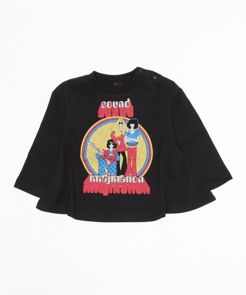 Life Support Products（ライフサポートプロダクツ）の「ヒッピープリントフレアロンT  （80～150cm）（Tシャツ/カットソー・キッズ・ライトブルー/ブラック/テラコッタ・90/100/110/120/80/130/95/140/150）」の8枚目の写真