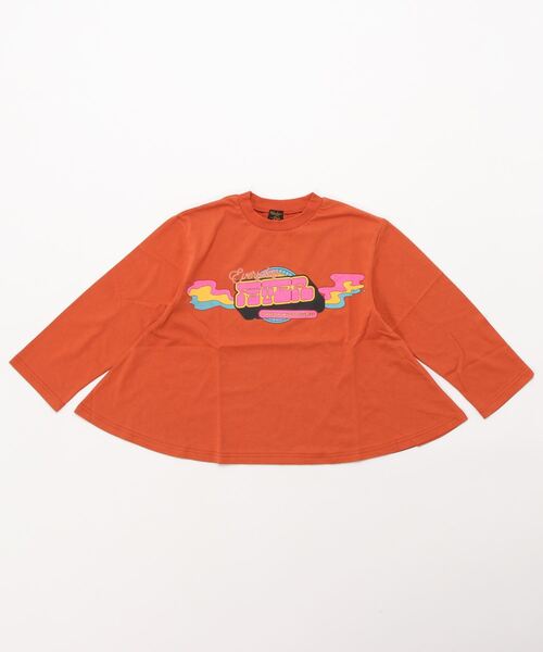 Life Support Products（ライフサポートプロダクツ）の「ヒッピープリントフレアロンT  （80～150cm）（Tシャツ/カットソー・キッズ・ライトブルー/ブラック/テラコッタ・90/100/110/120/80/130/95/140/150）」の9枚目の写真