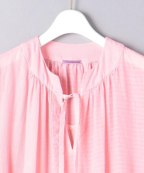 SueUNDERCOVER（スーアンダーカバー）の「＜SueUNDERCOVER（スーアンダーカバー）＞PATCH マキシ ワンピース ■■■（ワンピース・レディース・ブラック/ライトピンク・1）」の4枚目の写真