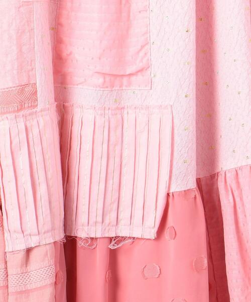 SueUNDERCOVER（スーアンダーカバー）の「＜SueUNDERCOVER（スーアンダーカバー）＞PATCH マキシ ワンピース ■■■（ワンピース・レディース・ブラック/ライトピンク・1）」の7枚目の写真