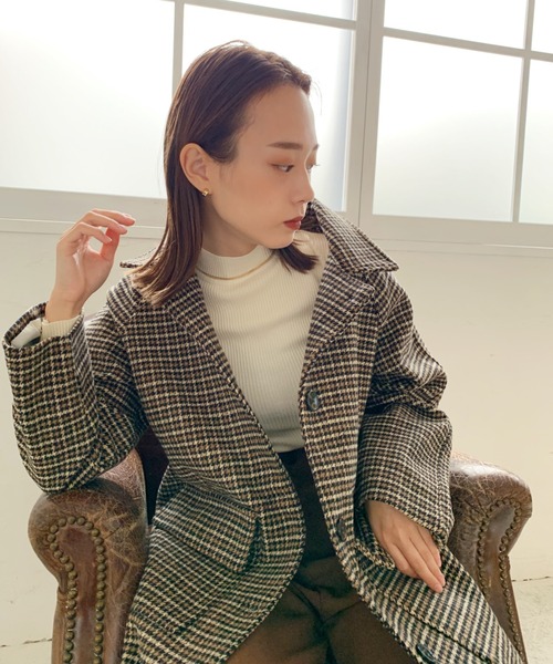 CLEA（クレア）の「【全7色/カラバリ豊富】ハイネックベーシックリブニット（ニット/セーター・レディース・ブラック/グリーン/グレー/アイボリー/グリーン系その他/ブルー/ホワイト/ライトピンク/オレンジ/レッド・FREE）」の15枚目の写真