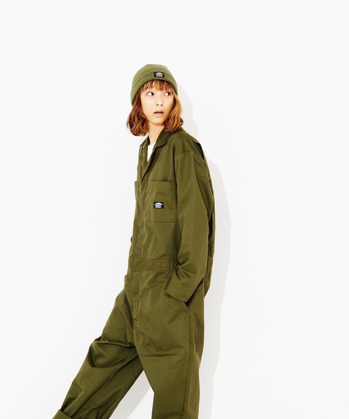 OUTDOOR PRODUCTS APPAREL(アウトドアプロダクツアパレル)の「防汚加工 長袖ツイル ワンポイントブランドロゴ ツナギ(つなぎ/オールインワン・メンズ・ブラック/オリーブ・LARGE/MEDIUM/X-LARGE)」の8枚目の写真