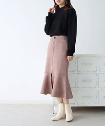【TwentyThree】スエードラッフルマーメイドスカート